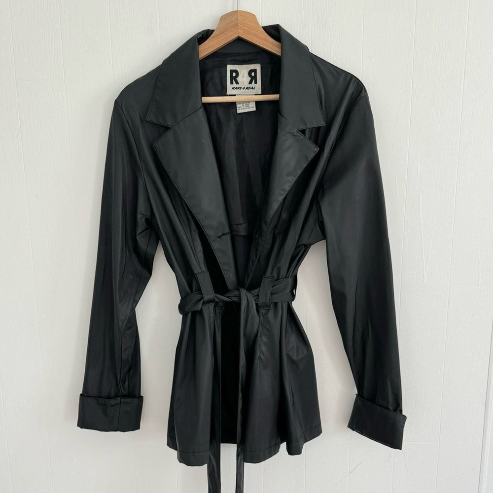 R4R rave 4 real black belted jacket